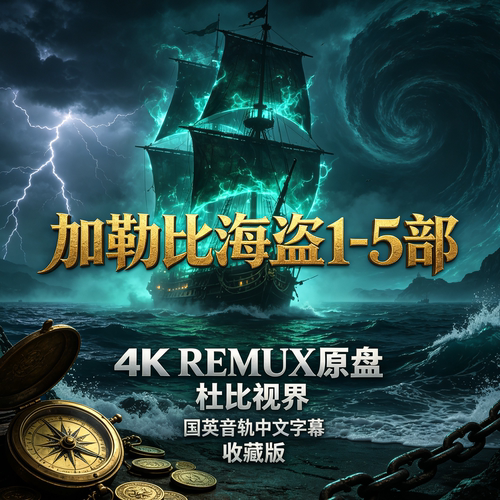 加勒比海盗1-5部 4K REMUX原盘 杜比视界 国英音轨中文字幕收藏版