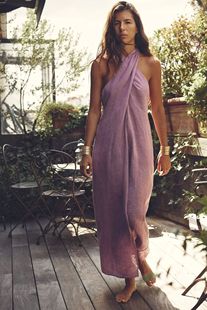 Halter Dress ICCLEK Neck 2023 Traf Women Linen Party