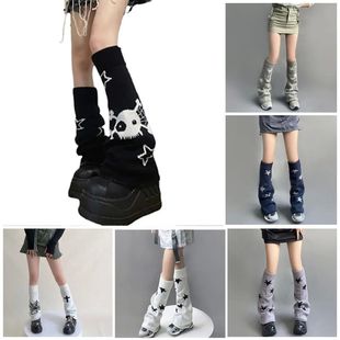 New Fall Harajuku Y2k Side Leg Warmers Winter Two Knitted