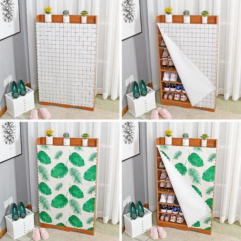 简易欧式鞋柜防尘罩布单买家用PVC防水免洗橱柜遮挡帘经济免打孔|ruв категории домашний ткань, пылезащитный защитного покрытия, универсальный Геб - от Buy2taobao.com для оказания профессиональной услуги покупки агента Taobao