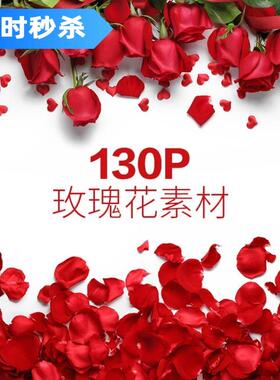 TP-33粉红色玫瑰花瓣高清图片七夕520背景海报JPG情人节设计素材
