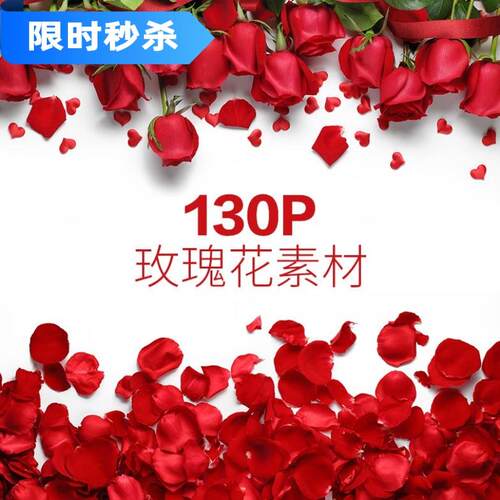 TP-33粉红色玫瑰花瓣高清图片七夕520背景海报JPG情人节设计素材