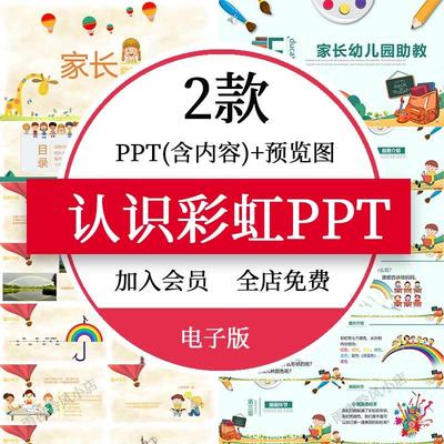 幼儿园大中小班认识彩虹PPT课件家长进课堂助教PPT课前演讲