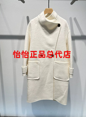 艾诺丝专柜正品国内代购2025年冬季 中长款毛呢大衣AR234124-3580