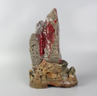 神山千面昌化鸡血青田石雕刻摆件精美手工艺术品巴林古董厂家直销