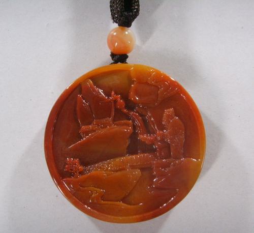 包邮佩手饰深山访友黄龙把件