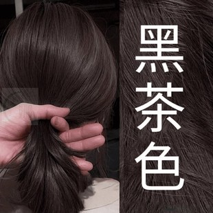 【植物盖白温和不伤发】植萃染发剂染发膏女纯植物正品黑茶色