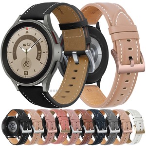 适用三星Galaxy watch7FE654 40/44mm车线真皮手表带5pro/active2