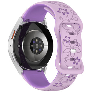 watch45pro67FE压花雕刻纹理硅胶手表带active2S3 适用三星Galaxy