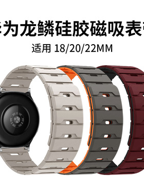 龙鳞磁吸硅胶手表带适用华为GT6/5gt4/3/2Prowatch4Pro荣耀5Ultra