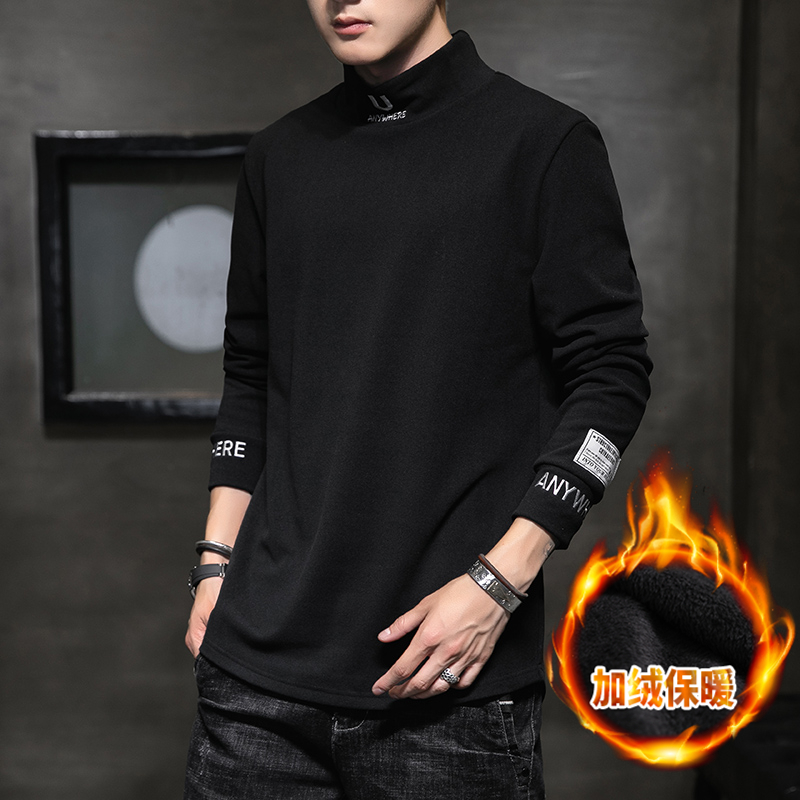 Autumn / winter 2020 men's half high collar sweater (Korean version)