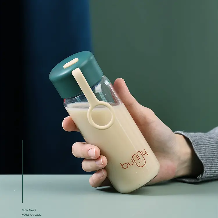 可携式简约水杯长细直身杯玻璃耐热透明单层高颜值女生喝水小杯子