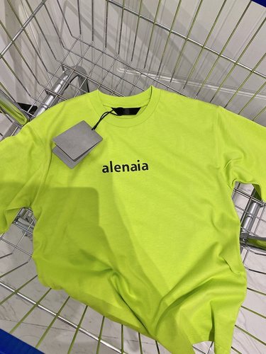 现货 苹果绿儿童短袖T恤新款巴黎潮牌ins童装夏装上衣休闲短裤潮