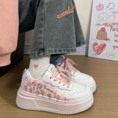 增高透气板鞋 回力渐变花小白鞋 厚底加绒鞋 百搭棉鞋 女2026冬季 新款