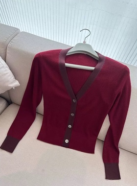 【tb深紫红订染羊毛衫新款1w+】