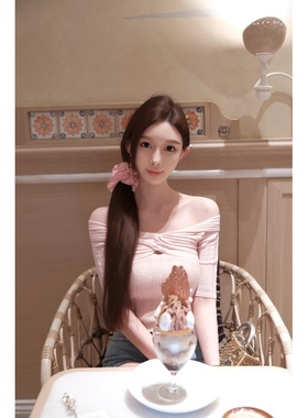 yjy特调粉上衣+5D立体丰臀牛仔短裤