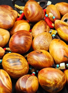 天然东北松明子琥珀木手把件长白山原型老料文玩创意盘玩摆件饰品