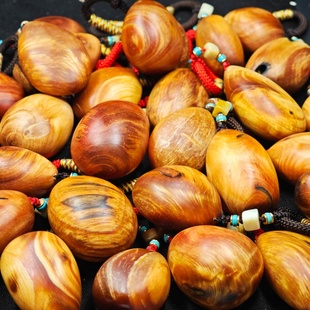 天然东北松明子琥珀木手把件长白山原型老料文玩创意盘玩摆件饰品