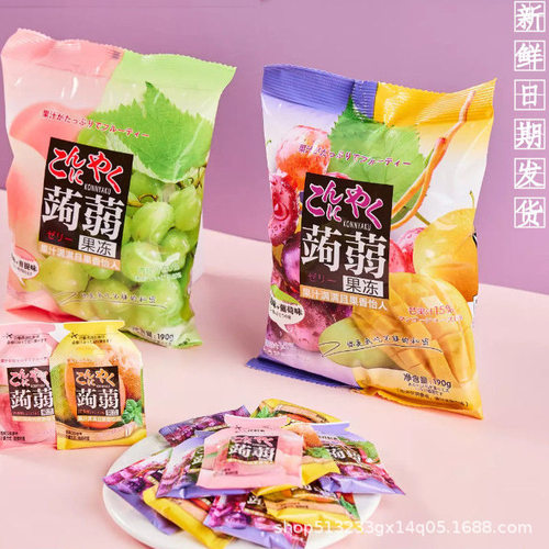 宝宝悠客家双拼可吸蒟蒻果冻288g白桃芒果葡萄青提口味休闲零食