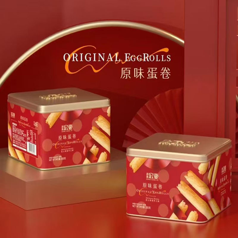 宝宝香港宏亚港式300g鸡蛋卷礼盒装饼干年货超市休闲零食零食批发