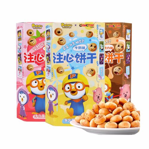 宝宝乔克蒂姆啵乐乐注心饼干48g