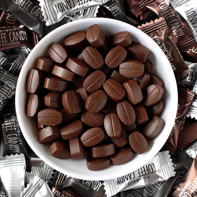 宝宝咖啡糖250g咖啡豆糖可咀嚼散装醇香黑coffee网红零食小吃糖果
