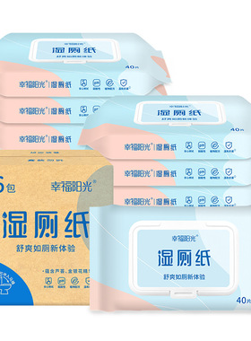 EWL140SEC幸福陽光濕廁紙40片6包/箱家庭裝，去除細菌擦屁屁專用
