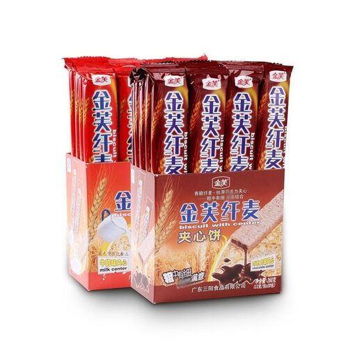 宝宝金芙纤麦夹心饼干220g*1盒牛
