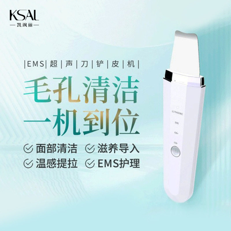 跨境新款导入导出超声波黑头电子铲皮机黑头仪脸部清洁美容仪家用