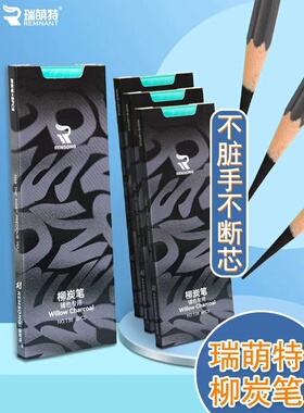 瑞萌特柳炭笔棉柳木炭条瑞蒙特柳木炭笔美术生专用黑色素描炭条