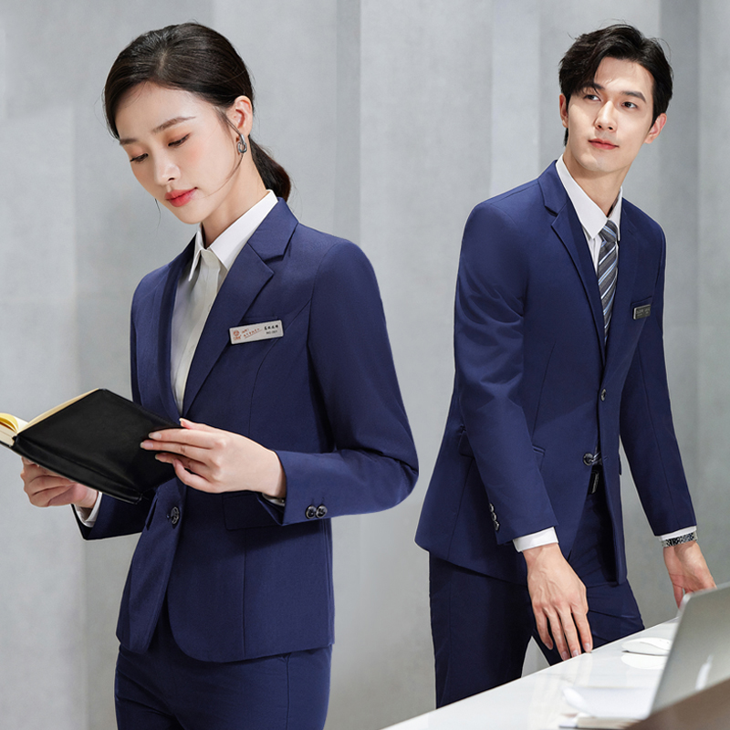 西服套装男女同款职业正装公务员面试西装工作服4S店银行工装定制