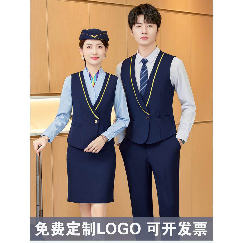 商务套装女士秋冬高铁逃生南方航空公司姐妹制服酒店前台服务员工
