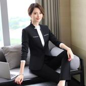 女新款 正装 秋季 西装 酒店经理前台美容师工作制服 气质长袖 职业套装