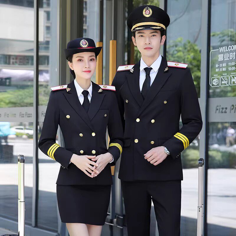 上班服空乘航空学院制服男女同款打军鼓工装男装演出制服保安制服