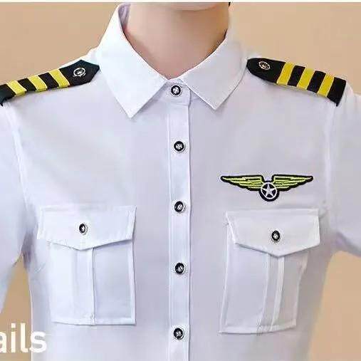 白色乐队军鼓队演出表演服衬衫套装夜场酒吧KTV服务员工作制服
