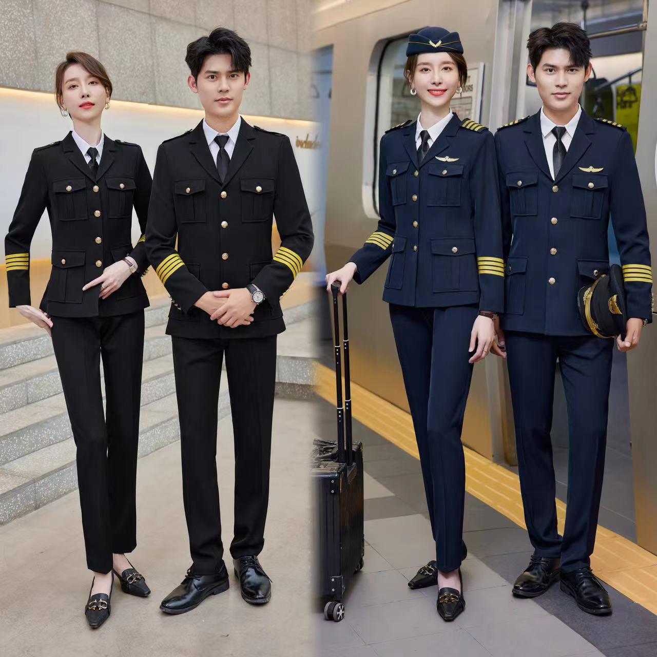 男女军鼓仪仗队礼服文工团大合唱乐队演出服套装海航船员工作制服