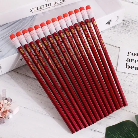 儿童写字铅笔原木小经典色HB支装10大皮头铅笔芯木质木制