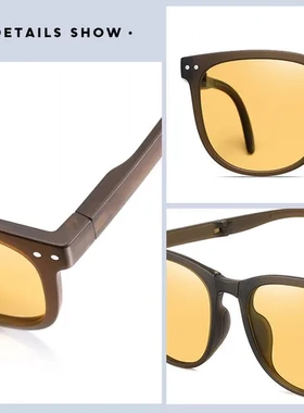 墨镜太阳镜2024穿搭新款CD001带鼻托防紫外线偏光潮折叠折叠时尚