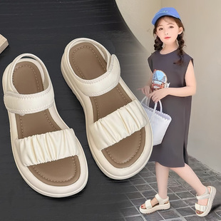 软底运动鞋 子中大童韩版 网红沙滩鞋 2024新款 夏季 女童凉鞋 儿童时尚
