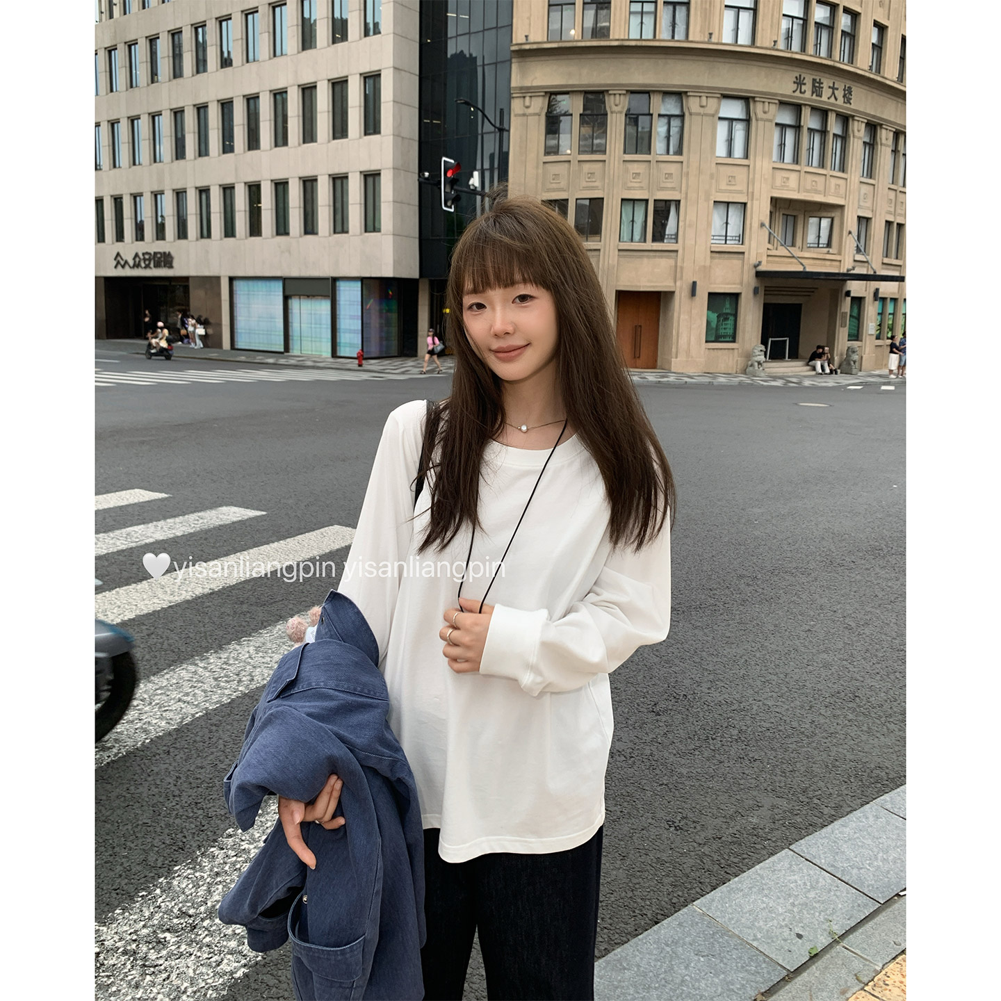 wan能小白tee内搭打底T恤女上衣图片