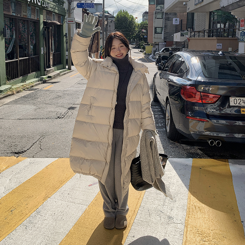 小个子连帽羽绒服外套长款短款冬