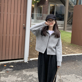 外套 百搭宽松拉链针织开衫 一三良品小个子 高领毛衣秋冬外穿新款