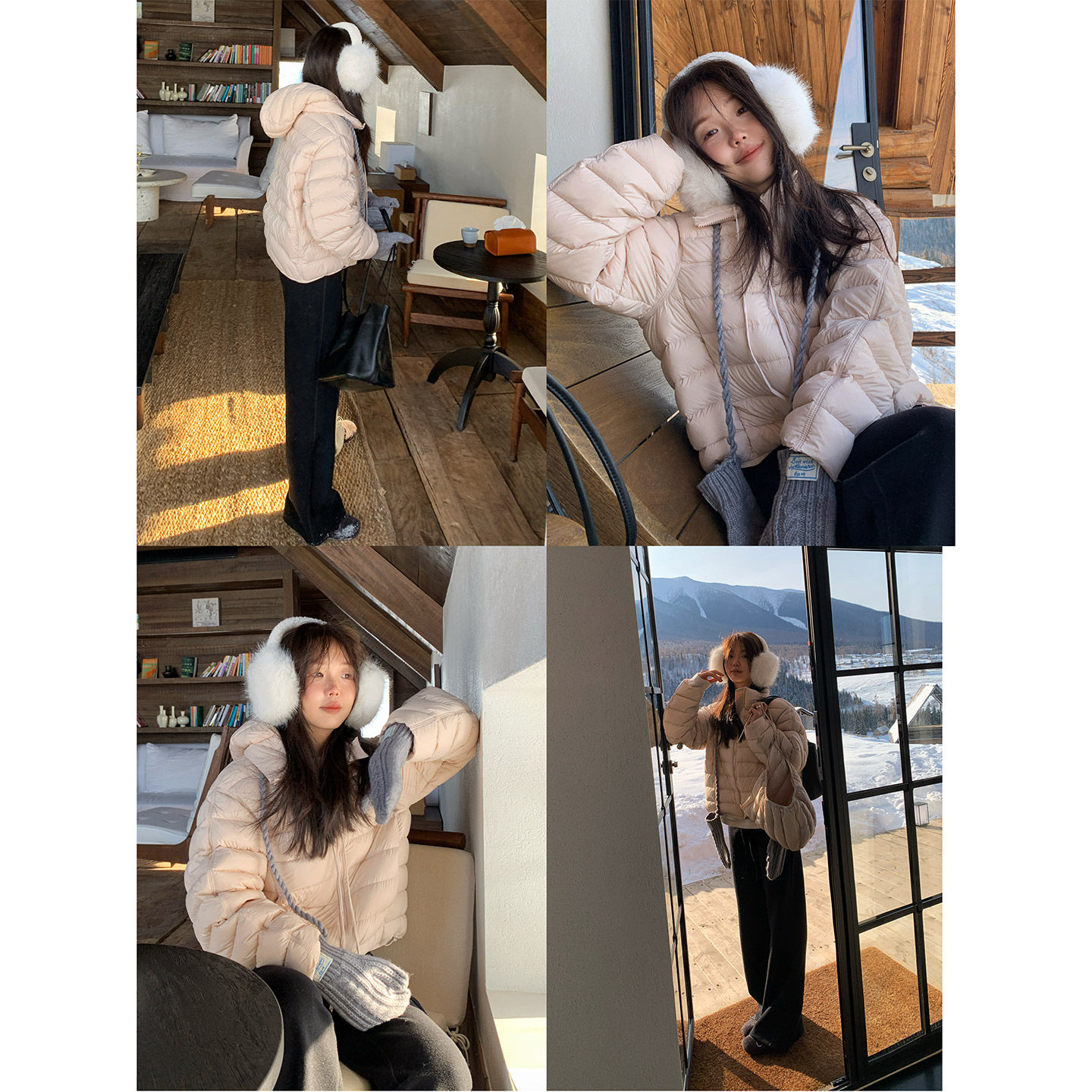 一三良品小个子五色轻盈百搭90白鸭绒短款连帽排骨羽绒服外套女冬