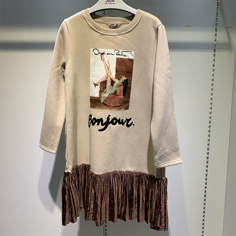 완벽한 브랜드 정리 새는 임부복 벨벳 스웻셔츠 가을 겨울 아웃도어 웨어 긴팔 탑 미드기장