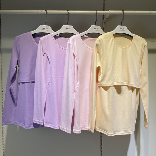 长袖哺乳衣春秋款纯棉