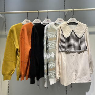 毛衣内搭连衣裙外套上衣时尚 拼出完美专柜清仓捡漏孕妇春装 打底衫