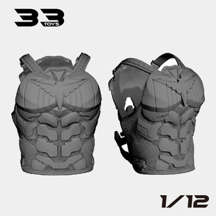 1/12 mezco罗宾dc夜翼红头罩6寸散货diy人偶战术背心马甲3d打印