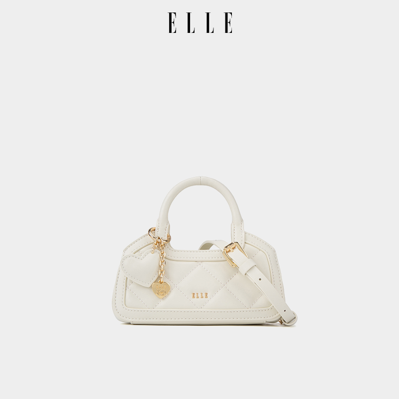 ELLE菱格手提斜挎包时尚手机包