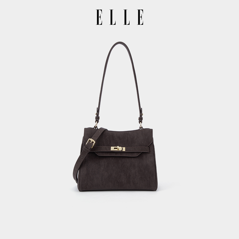 ELLE秋冬新款复古风凯莉包手提包