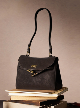 双旦礼物ELLE2025秋冬新款包包复古凯莉手提包通勤托特包单肩包